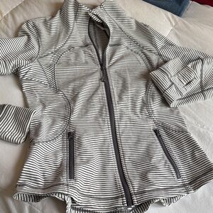 lululemon athletica Black and White Striped Utility Jacket